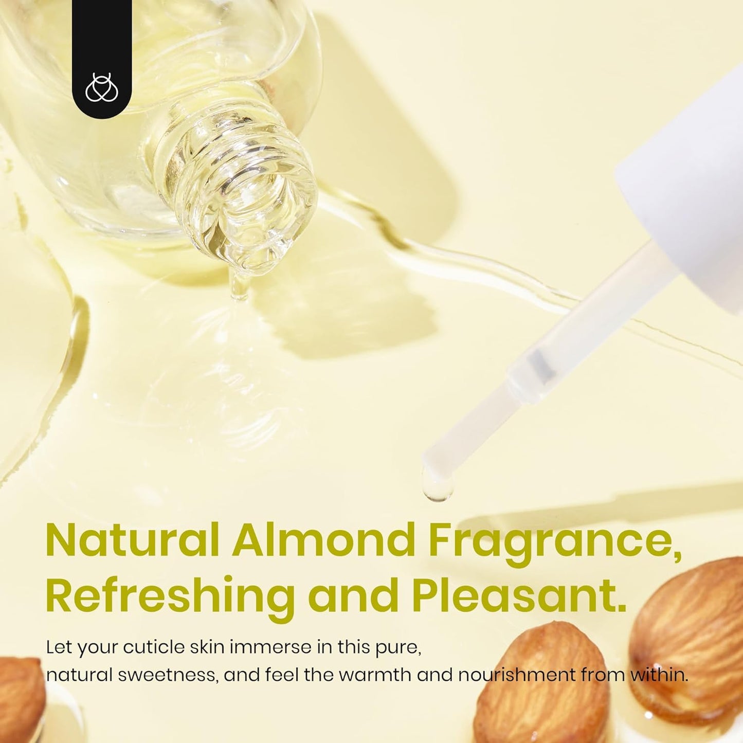 Beetles Cuticle Oil for Nail 15ml Almond Fragrance Care with Jojoba Oil & Vitamin E Nail Growth and Repairs Cuticles, Natural Sweet Almond Nourish Skin Salon Gifts for Women-Velvo Beauty