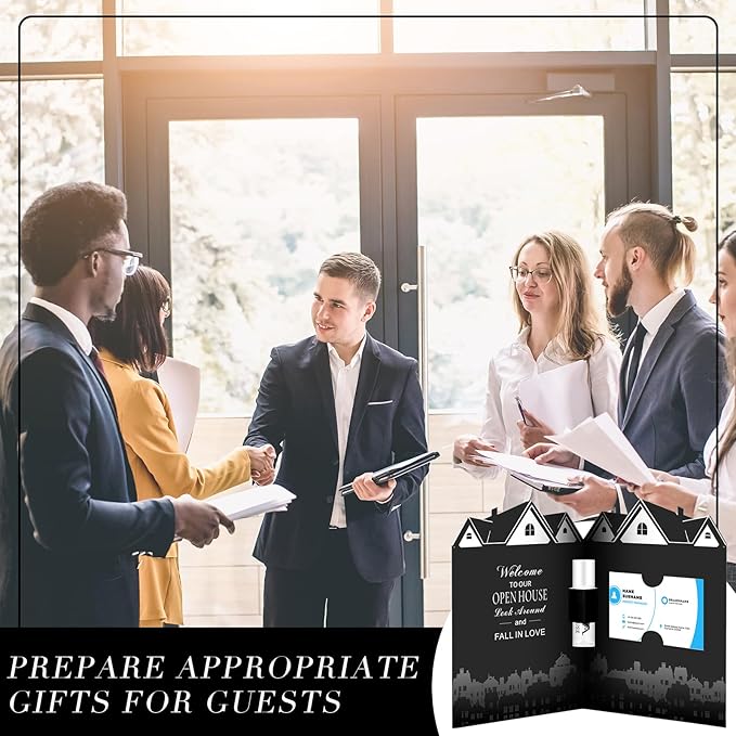 50 Pcs Open House Lip Balm with Cards Real Estate Agent Supplies Lip Moisturizer Moisturizing Lip Balm Bulk Moisturizing Lip Balm Stick for Open House Business Advertising Events-Velvo Beauty