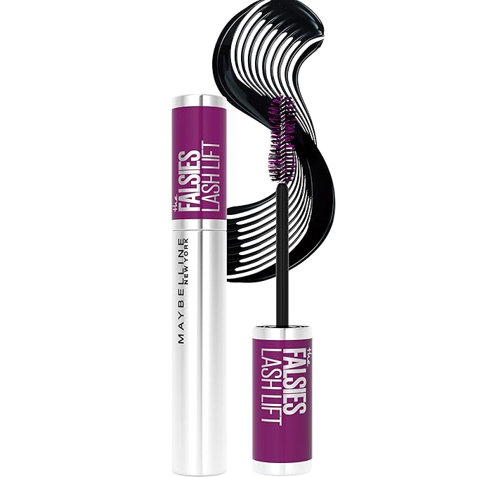 Maybelline The Falsies Lash Lift Waterproof Mascara Volumizing, Lengthening, Lifting, Curling, Multiplying, Eye Makeup, Very Black, 1 Count-Velvo Beauty