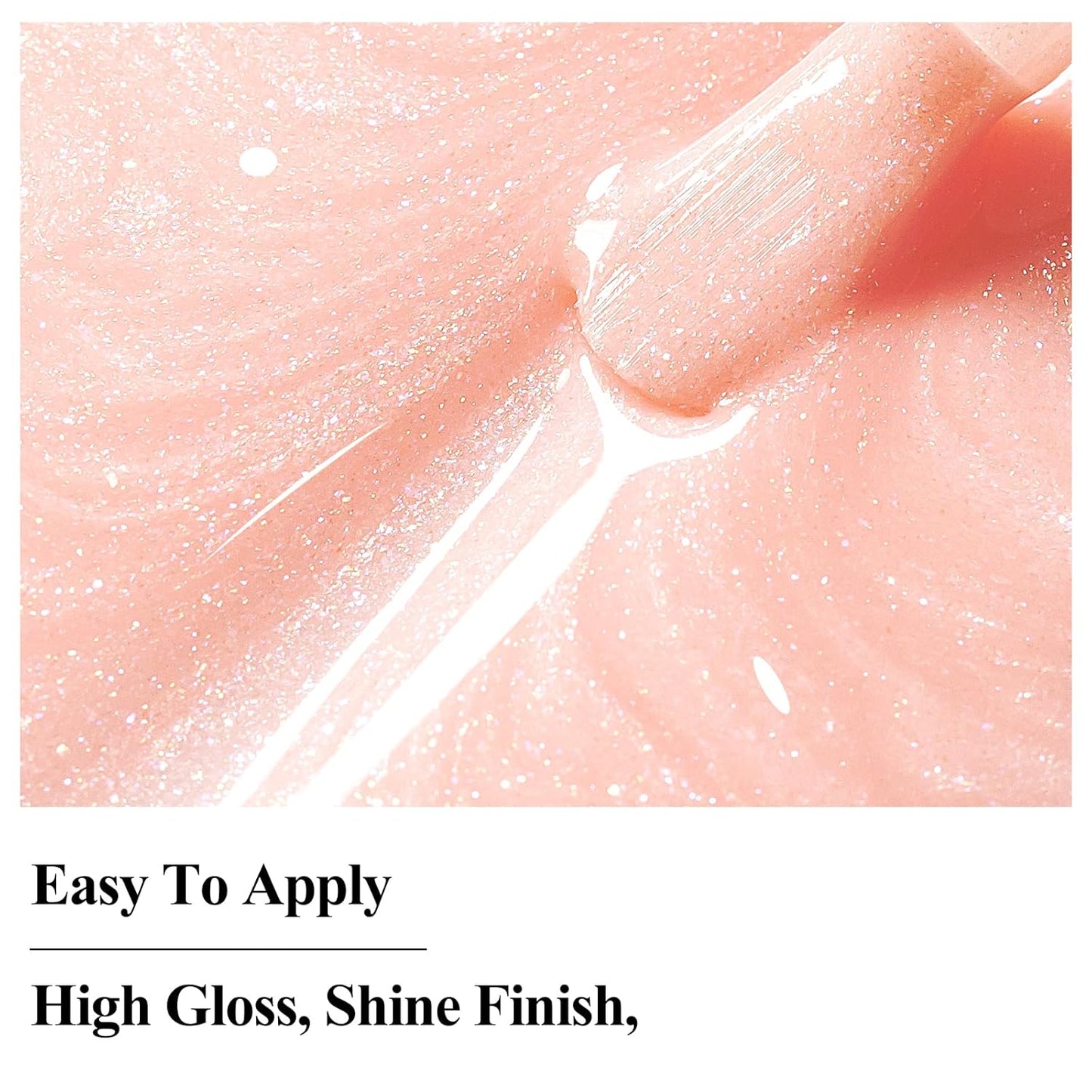 Nail Polish, Air Quick Dry, Light Pink Shimmer Nail Lacquer Non-Gel Nail Art Polish Fast Drying Nail Pigment Oil-based Holographic Fingernail Concealer Polish, 1PC 12ML Long Last-Velvo Beauty