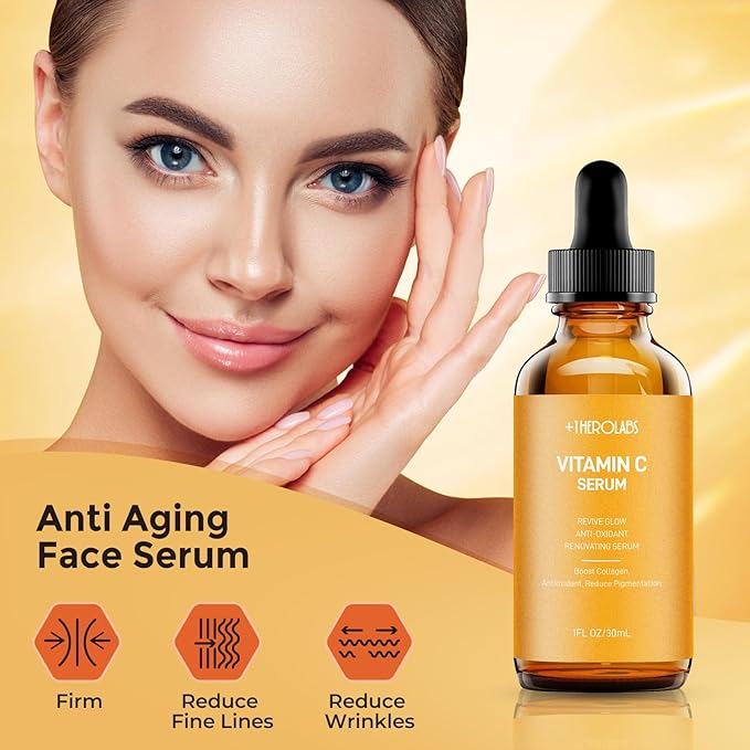 2 Packs Vitamin C Serum for Face –Anti Aging Face & Eye Serum, Hyaluronic Acid, Reduce Fine Lines, Dark Spots and Wrinkle-Velvo Beauty