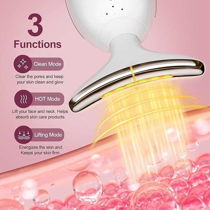 Facial & Neck Massager: Red Light Therapy for Women, Skin Lifting Beauty Device,7 in 1 LED Facial Sculptor Tool for Women's Daily Skincare-Velvo Beauty