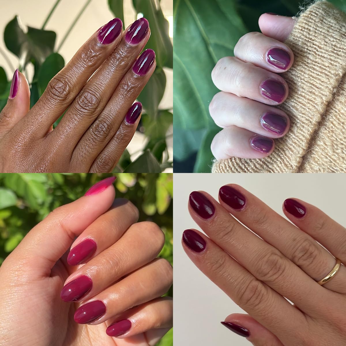 Olive & June Gel Polish | UV LED Nail Lamp Needed | Long Lasting Formula | Up to 21 Days of Wear | Damage-Free Removal | Salon-Quality Manicure, Pedicure at Home | Plaza | Mulberry Purple-Velvo Beauty