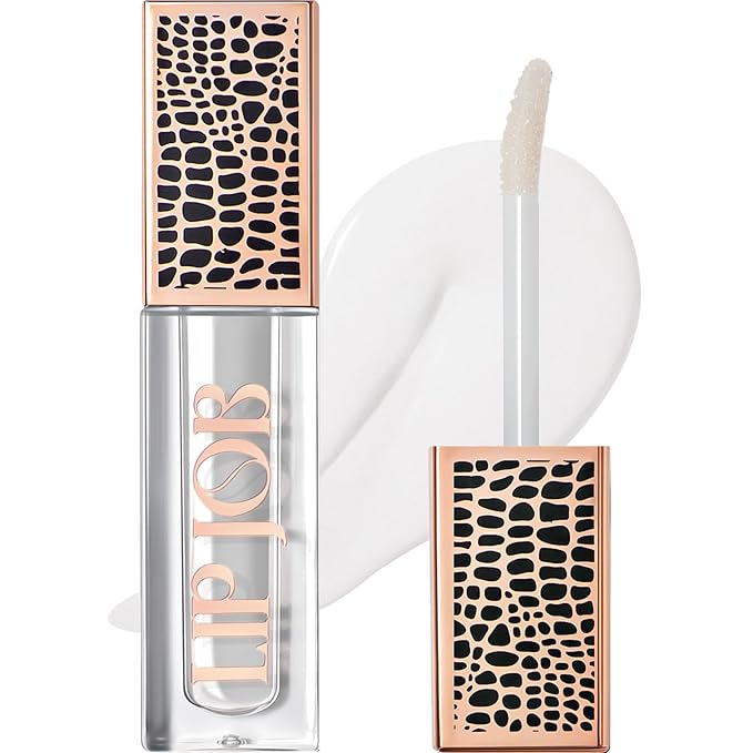 Lip Plumper Gloss Lip Job - Plumping Lip Gloss with Glossy Finish - Lip Pump Gloss with Hydrating & Smoothing Formula - 0.14 Fl Oz (Aura Breeze)-Velvo Beauty