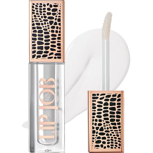 Lip Plumper Gloss Lip Job - Plumping Lip Gloss with Glossy Finish - Lip Pump Gloss with Hydrating & Smoothing Formula - 0.14 Fl Oz (Aura Breeze)-Velvo Beauty