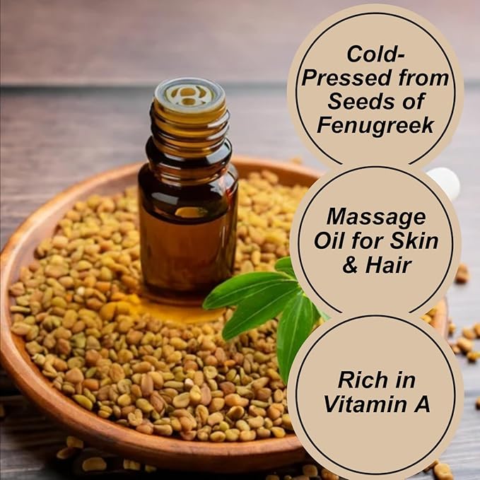 Naturevibe Botanicals Fenugreek Oil 32 Ounces | 100% Pure and Natural | Great for Skin Care and Hair Care-Velvo Beauty