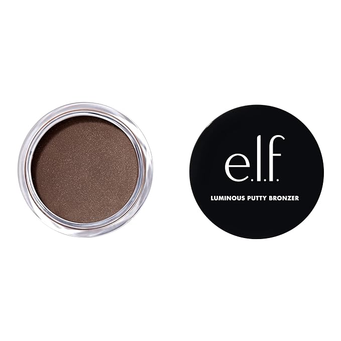 e.l.f. Luminous Putty Bronzer, Lightweight Putty-to-Powder Bronzer For A Radiant, Glowing Finish, Highly Pigmented, Vegan & Cruelty-Free, Island Hopping-Velvo Beauty
