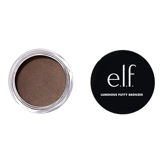 e.l.f. Luminous Putty Bronzer, Lightweight Putty-to-Powder Bronzer For A Radiant, Glowing Finish, Highly Pigmented, Vegan & Cruelty-Free, Island Hopping-Velvo Beauty