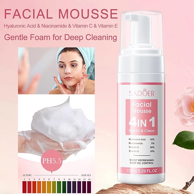 4 IN 1 Face Care Kit, Gifts for Women, Anti Aging Skin Care Set, Reduce Wrinkles with Hyaluronic Acid, Niacinamide, Vitamin C, Vitamin E, Daily Skin Care Routine, Face Skin Care Kit for Women Gift-Velvo Beauty