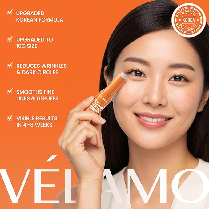 VELAMO ADVANCED Retinol Eye Balm Stick: Under Eye Cream for Dark Circles Puffiness Eye Bags Wrinkles Fine Lines - Korean Skincare Formula with Collagen, Niacinamide, Peptides & Hyaluronic Acid 2 Packs-Velvo Beauty