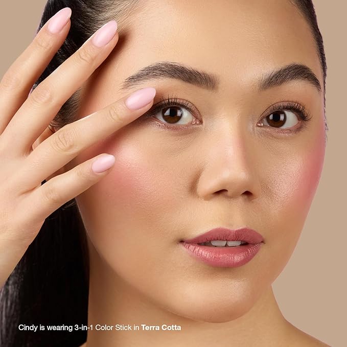 Mineral Fusion 3-in-1 Color Stick, Instant Color Pop and Blush for Cheeks, Creamy Lightweight Formula, Multi-Use Eye, Face, and Lip Makeup, Terra Cotta-Velvo Beauty