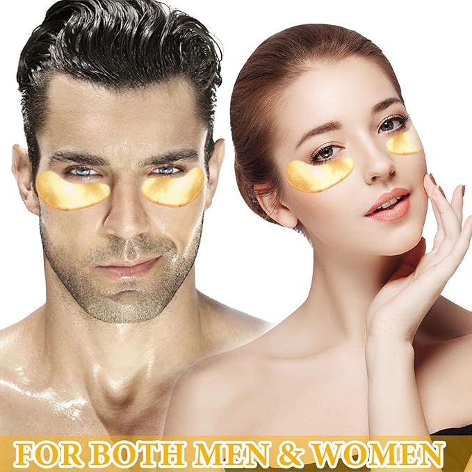 30 Pairs 24K Gold Eye Pads Under Eye Mask,Collagen Crystal Under Eye Patches Moisturizing Eye Gel Pads,Under Eye Masks for Wrinkles,Puffy Eyes & Dark Circles,Eye Patch for Beauty Eye Care-Velvo Beauty