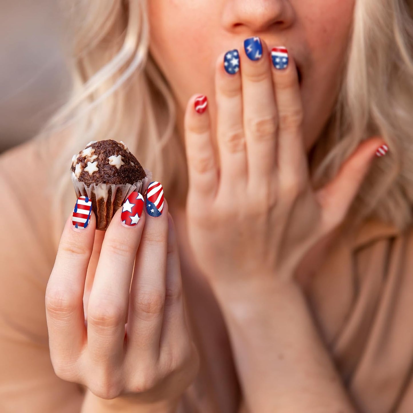 Whaline 6Pcs Patriotic Nail Plates Stamping Set USA Flag Star Stamp Templates 4th of July Nail Art Plates for Independence Day DIY Print Manicure Salon Design-Velvo Beauty