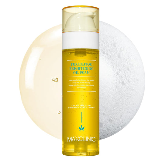 [K-Beauty] PuriteaToc Oil to Foam - All-in-One Korean Face Wash OilBased Foaming Facial Cleanser - Deeply Hydrating & Moisturizing Makeup Deep Cleansing Oil for Dull Skin (3.88 fl oz)-Velvo Beauty