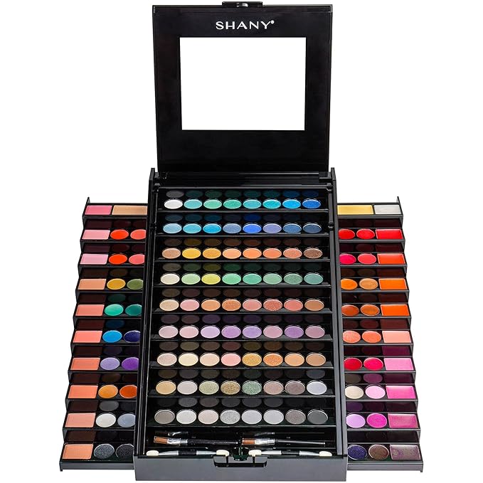SHANY Elevated Essentials Makeup Set - All-in-One Makeup Kit with 72 Eyeshadows, 28 Lip Colors, 18 Gel Eyeliners, 10 Blushes, 1 Eye Primer, and 1 Cream Concealer-Velvo Beauty