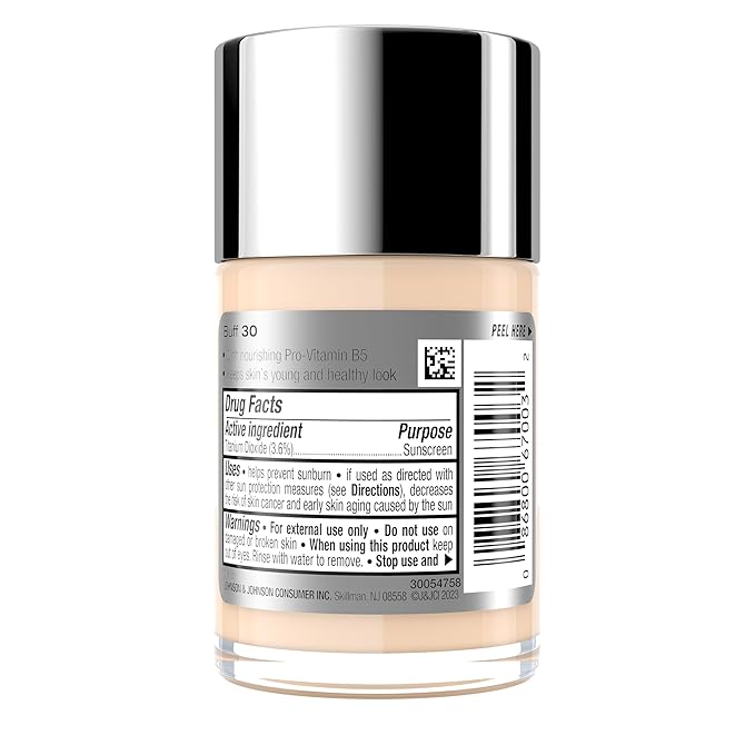 Neutrogena Healthy Skin Liquid Makeup Foundation with Broad Spectrum SPF 20 Sunscreen, Medium Coverage Foundation with Nourishing Pro-Vitamin B5, Buff 30, 1 fl. oz-Velvo Beauty