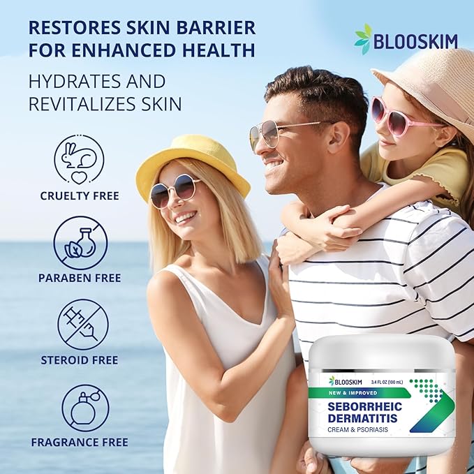 Seborrheic Dermatitis Face Cream – Face, Scalp & Body Moisturizing Treatment for Flaky, Itchy Skin – Daily Lotion for Psoriasis and Dermatitis Relief - Men and Women - 3.4 Fl Oz-Velvo Beauty