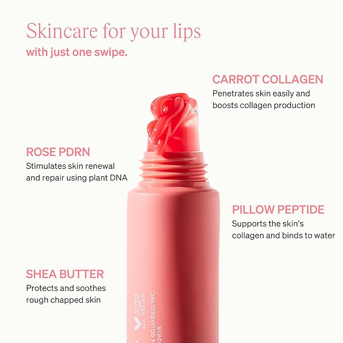 LipLock Jelly Serum for Dry Lips, Long-Lasting, Hydrating, Plumping, Glossy Mask with Rose PDRN, Carrot Collagen, Pillow Peptide, Moisturizing Tinted Lip Balm. (Peach Muse)-Velvo Beauty