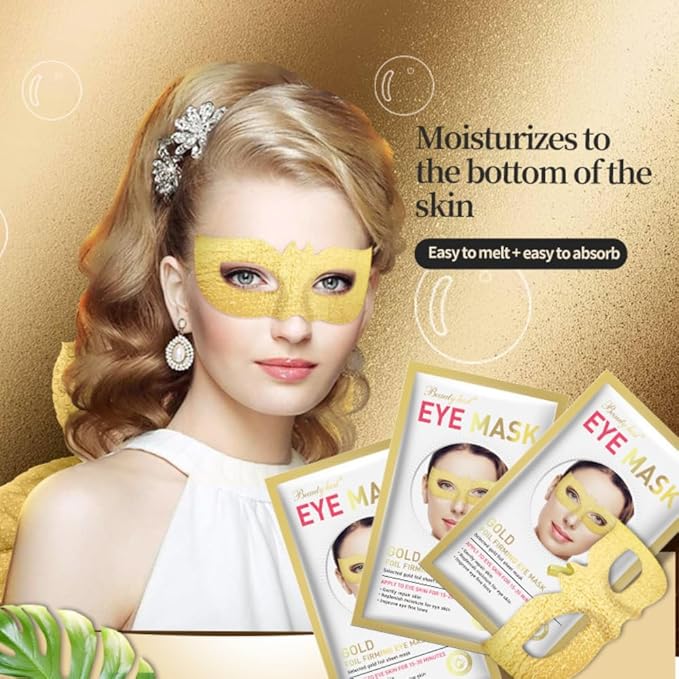 Generic 24 K Gold Eye Mask Puffy Eyes and Dark Circles Treatment Relieve Pressure and Reduce Wrinkles, Revitalize and Refresh Your Skin-Velvo Beauty