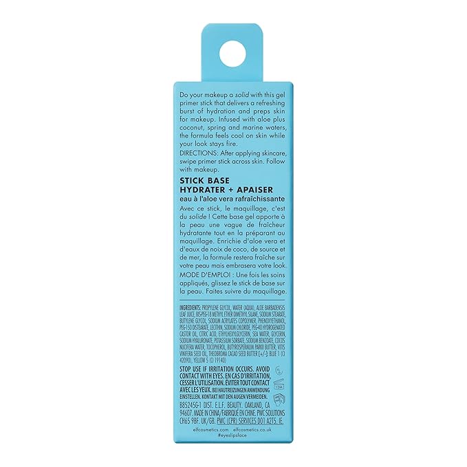 e.l.f. Stay Cool Primer Stick, Hydrating Gel Primer Preps Skin For Makeup, Imparts A Cooling Feel, Infused With Aloe Water, Vegan & Cruelty-Free-Velvo Beauty