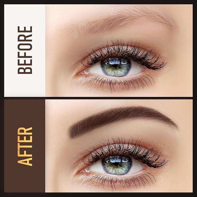 Eyebrow Pen, Soleira Waterproof Eyebrow Pencil with 4 Tip Microblading Eyebrow Pen and Dual-ended Eyebrow Brush, for Natural-Looking Brows, Long-Lasting, Dark Brown-Velvo Beauty