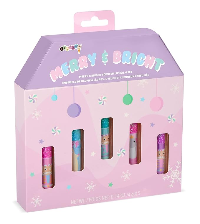 iscream Nutcracker Sweet 5-piece Scented Holiday Lip Balm Set-Velvo Beauty