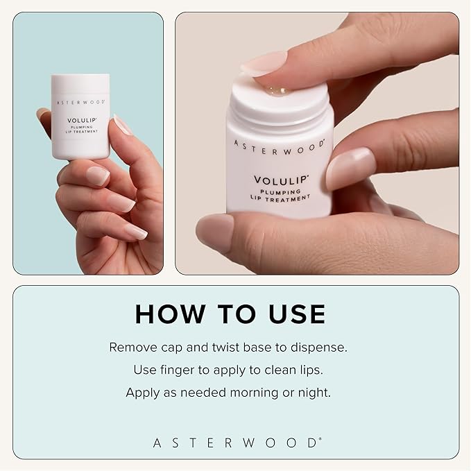Asterwood Lip Treatment & Balm - with Volulip, Hyaluronic Acid, & Matrixyl 3000 - Hydrating, Plumping, Moisturizing, Anti-Aging - Plumper, Fuller Lips - for Women & Men - 0.5 Fl Oz-Velvo Beauty