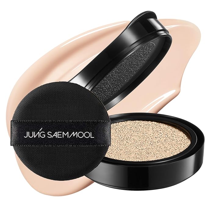 JUNG SAEM MOOL Essential Skin Nuder Cushion 17 Fair Light 0.49 Fl Oz (Refill Only, SPF 50 Broad Spectrum) | Natural Radiant Finish, Lightweight Hydration, Korean Cushion Foundation-Velvo Beauty