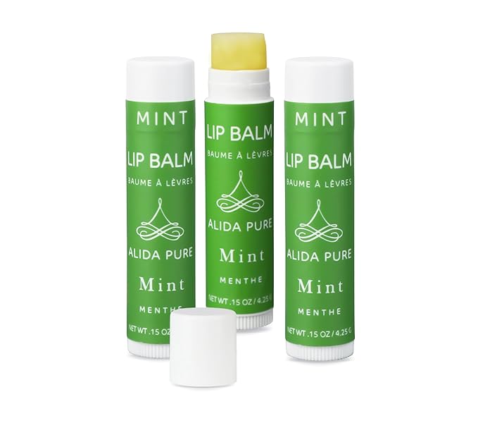 Mint Lip Balm Collection, Vegan Lip Balm Set, Beeswax Free, with Avocado Oil, Organic Jojoba Oil, and Vitamin E, Natural Moisturizer for Dry, Chapped Lips, 3 Tube Set-Velvo Beauty