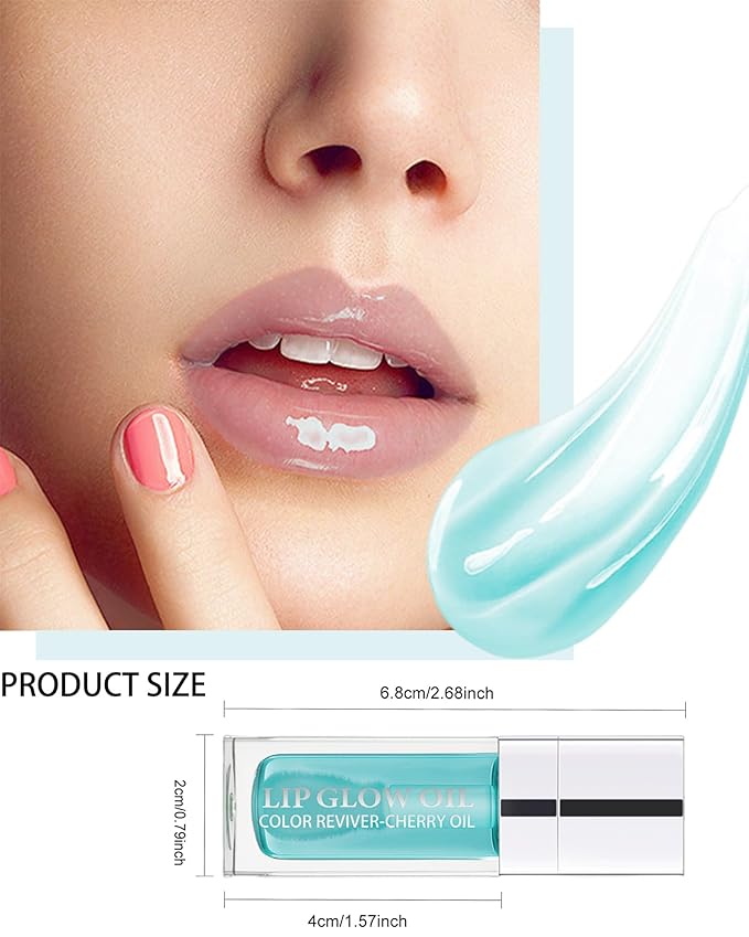 Tinted Moisturizing Lip Glow Oil,Hydrating Plumping Lip Gloss Lip Care Clear Toot Lip Oil for Dry Lip,Glow Reviver Lip Oil,Shine Lip Tint Stain Lip Care Product,Christmas Makeup Gift for Women-#017-Velvo Beauty