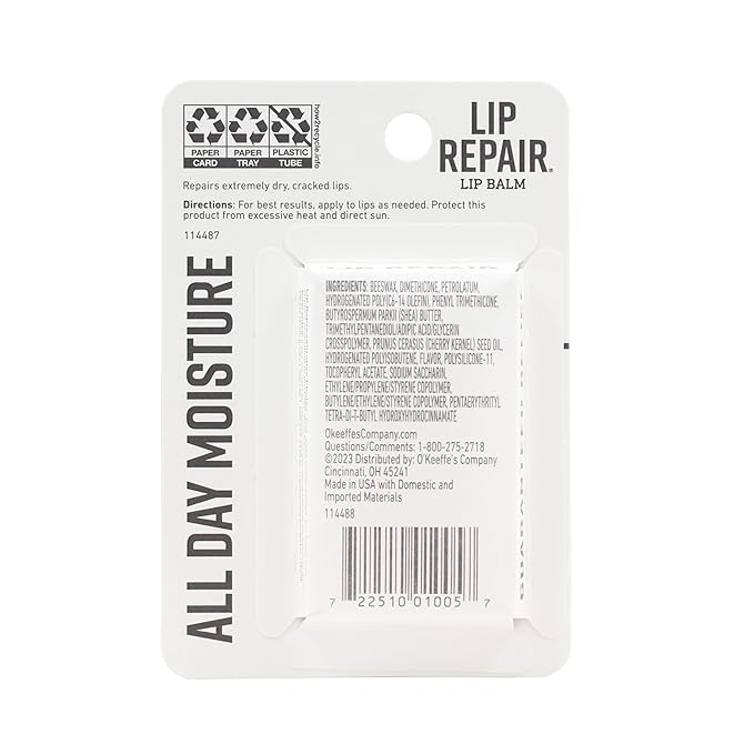 O'Keeffe's Lip Repair Lip Balm with Cherry & Vitamin E Oil, Stick, Twin Pack-Velvo Beauty