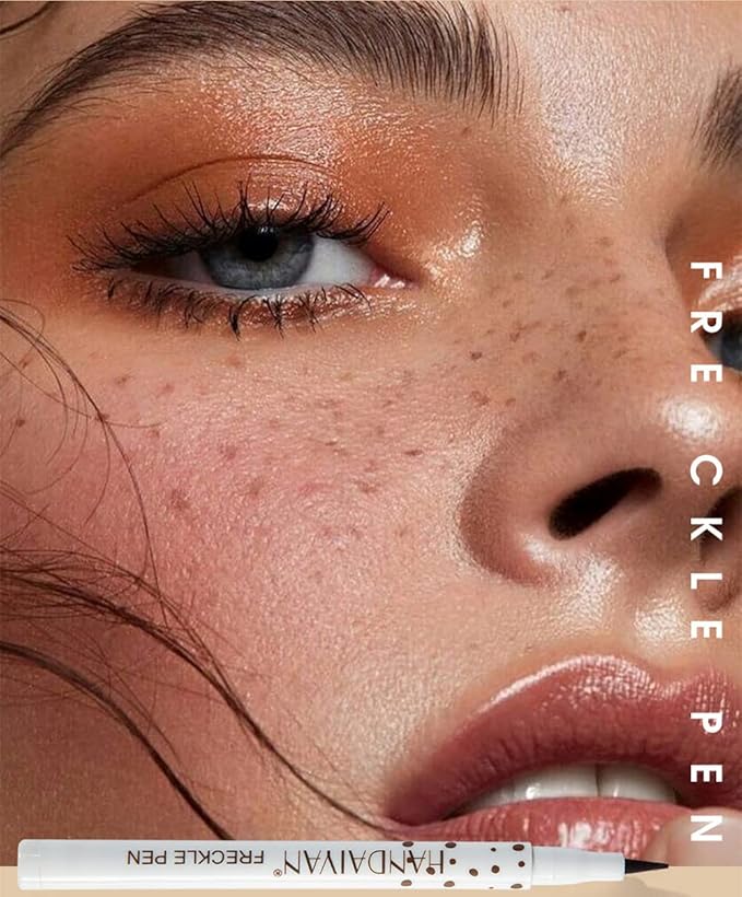 Freckle Pen 4 Colors Natural Freckle Pen Fake Freckle Pen Waterproof Long Lasting Soft Spots Natural Relaxing Sun Makeup (Natural Coffee)-Velvo Beauty