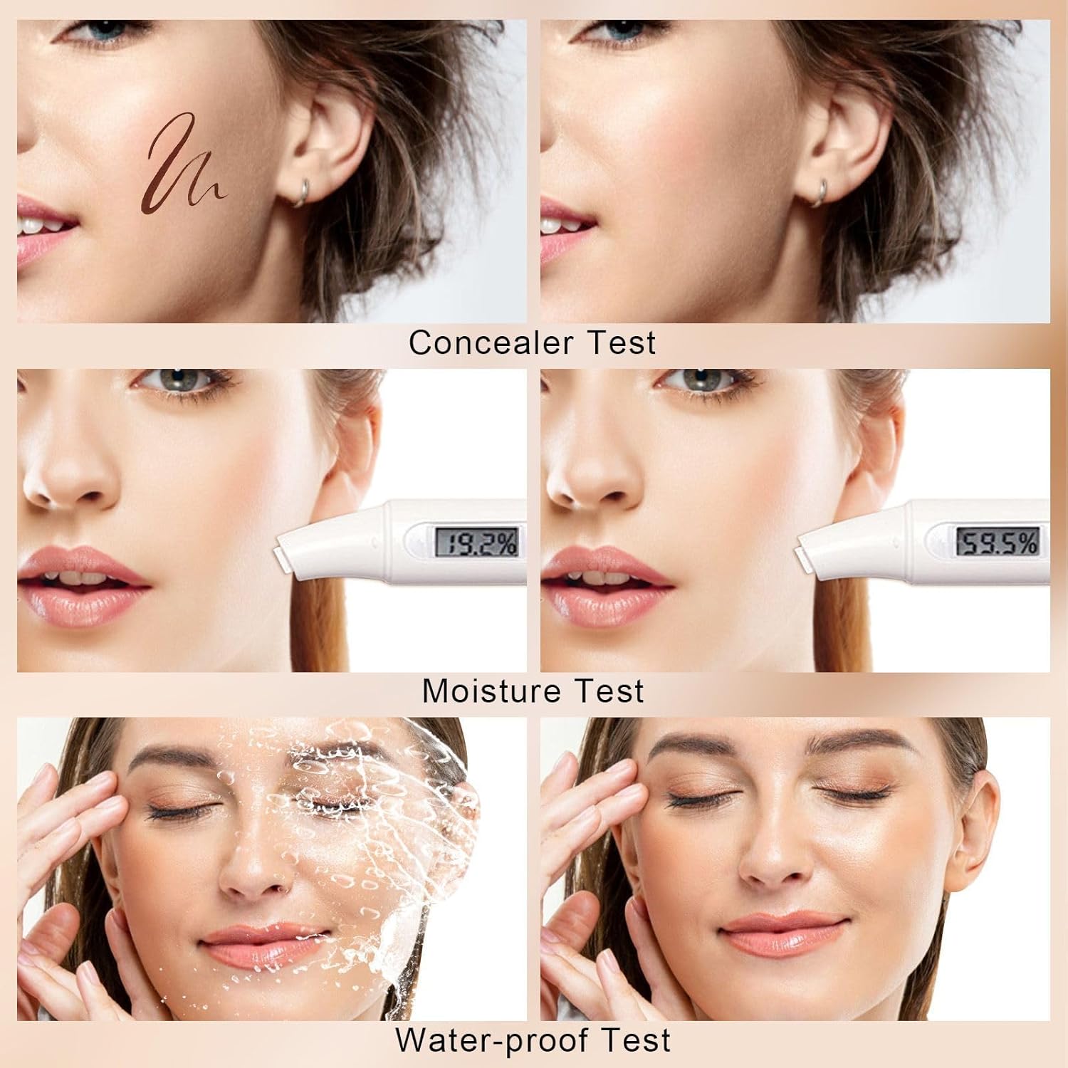 Mushroom Head Air Cushion CC Cream - BB Cream Face Makeup for Mature Skin, Moisturizing Cover Balm Foundation & Long-Lasting Color Correcting Concealer, Even Skin Tone for All Skin Types (Nude)-Velvo Beauty