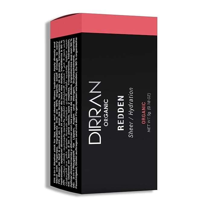 3 in 1 Natural Ingredient 90% Organic Blusher Stick For Lips, Eyes, & Cheeks, Hydration And Natural Beauty Apply directly And Blend With Fingertips, Small Enough to Carry (REDDEN)-Velvo Beauty