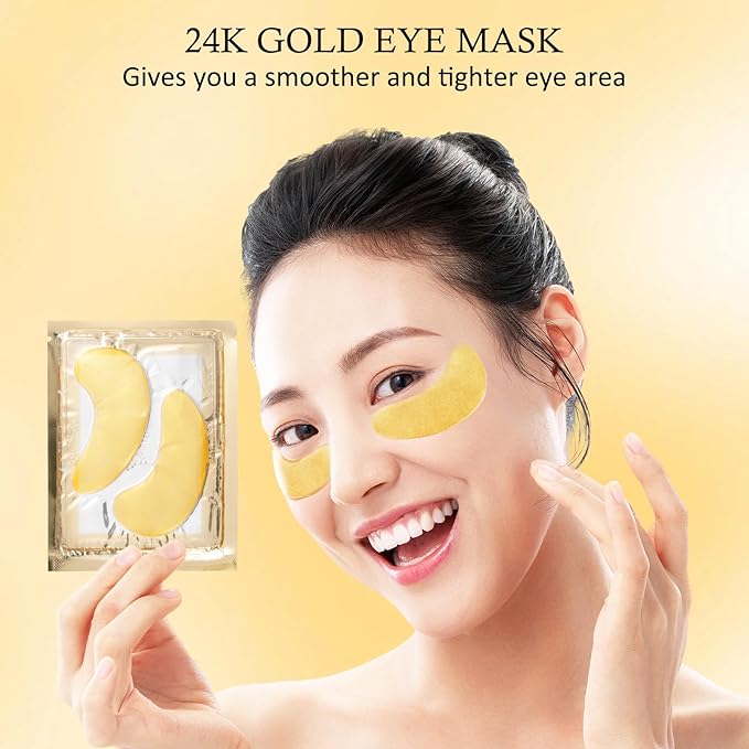 Under Eye Patches for Puffy Eyes and Dark Circles,24 Pcs Collagen Under Eye Mask Skin Care Products,Snail Mucin Eye Patches,Wrinkle Patches-Velvo Beauty
