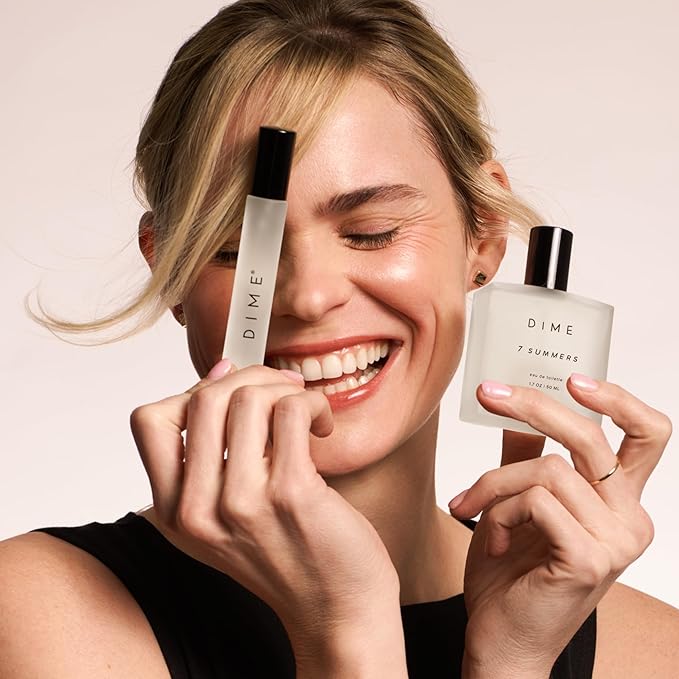 Dime Beauty 7 Summers Perfume Set ($87 Value) - Includes 50 ml + Travel Size 10 ml, Sweet Floral Scent, Clean Fragrance Eau de Toilette for Women, Hypoallergenic-Velvo Beauty