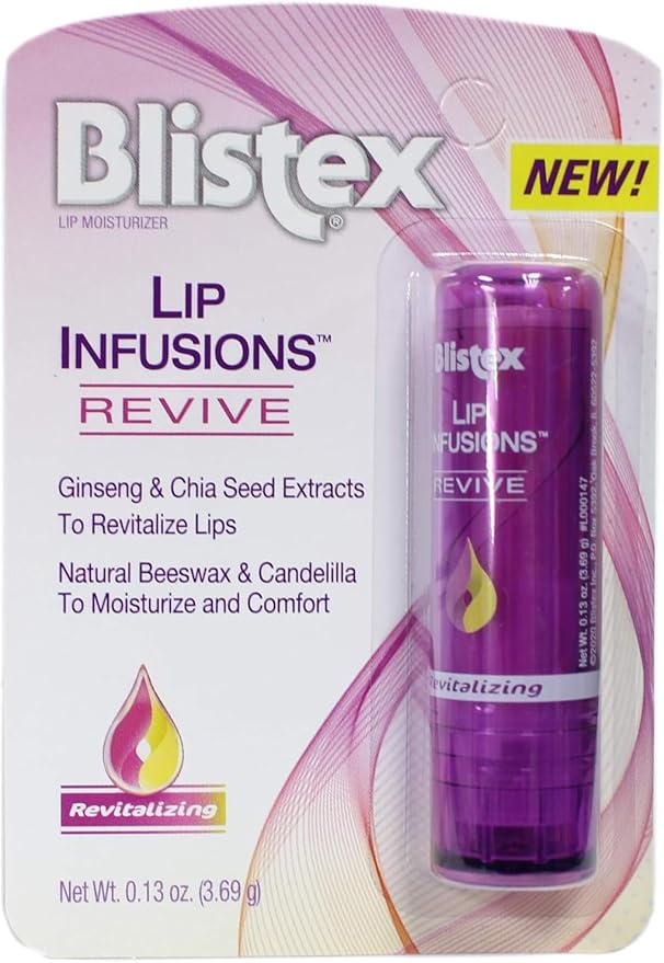 Blistex Lip Infusions Revive Lip Moisturizer 0.13 Ounce (6 Pack)-Velvo Beauty