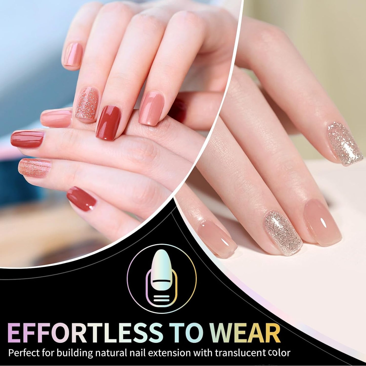 Short Nail Tips Extra Short Square Soft Gel Nail Tips 240Pcs Fake Nails Pre-Shaped Half Matte Acrylic Full Cover Clear Pre Etched Nails for Nail Extension Manicure Home DIY Salon 12 Sizes Gelly Tips-Velvo Beauty