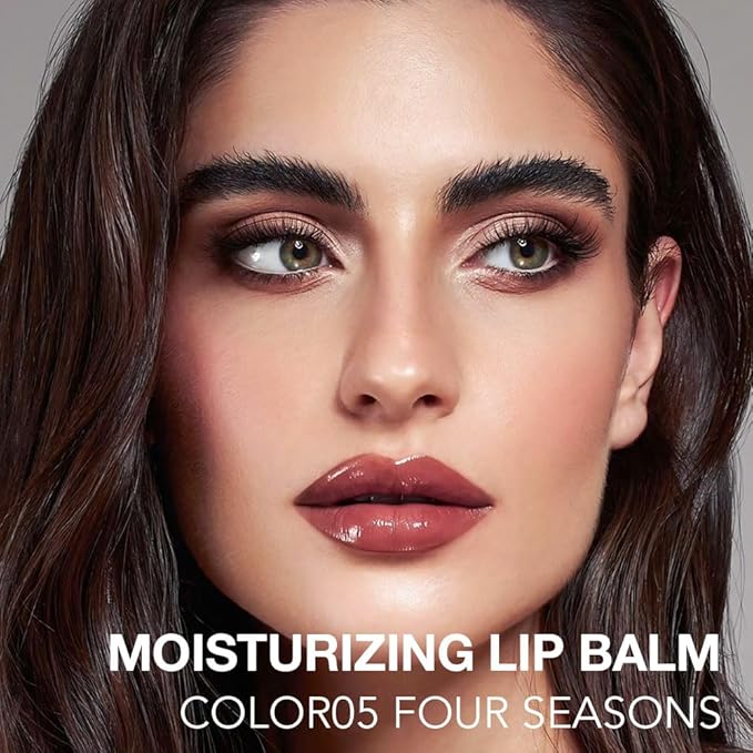 1Pcs Tinted Lip Balm Moisturizing Lipstick – Deep Rose Colored Bean Paste Sheer Hydrating Lip Color for Dry Lips Nourishing Lip Balm for All Women with a Subtle Natural Scent (S05 Four Seasons)-Velvo Beauty