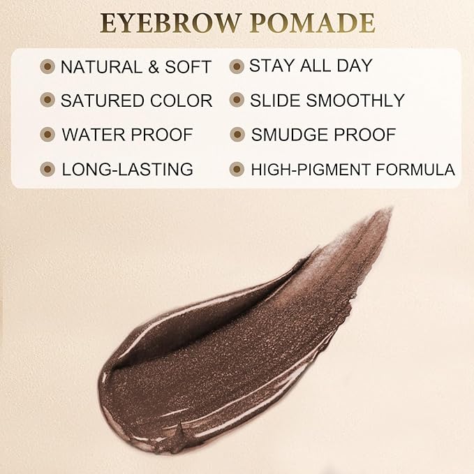 Eyebrow Pomade - Waterproof Brow Pomade for Long-lasting Results,Smudge Proof and Sweat Resistant Formula,Natural Eyebrow Makeup for All Skin Types and Tones - Espresso-Velvo Beauty