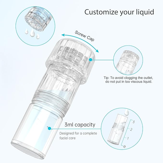 Micronee.dling Pen H3 Micronee.dle Pen - Adjustable Serum Applicator - Micronee.dle for Face Home Use - 2PCS H12 + 2PCS Nano-HR + 2PCS Nano-H-Velvo Beauty