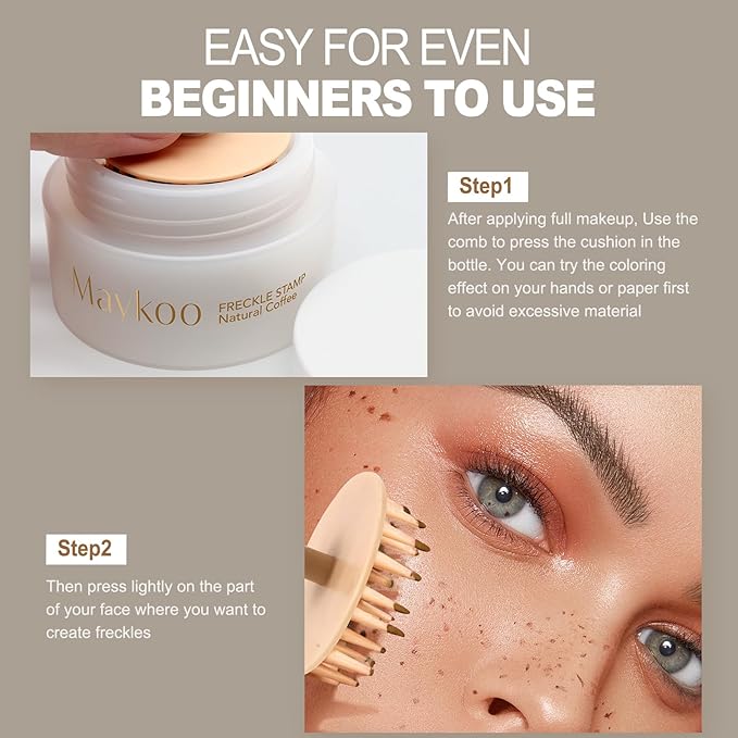 Freckle Pen Natural Like, Freckle Stamp Freckles Makeup, Fake Freckles Stamp Air Cushion, Magic Freckle, Natural Coffee, 15 g-Velvo Beauty