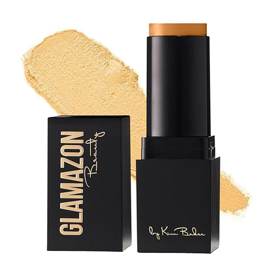 Glamazon Second to None Foundation Stick, Sunkissed Tan, Light-to-Full Coverage, Weightless Makeup With a Glowy Natural Finish-Velvo Beauty
