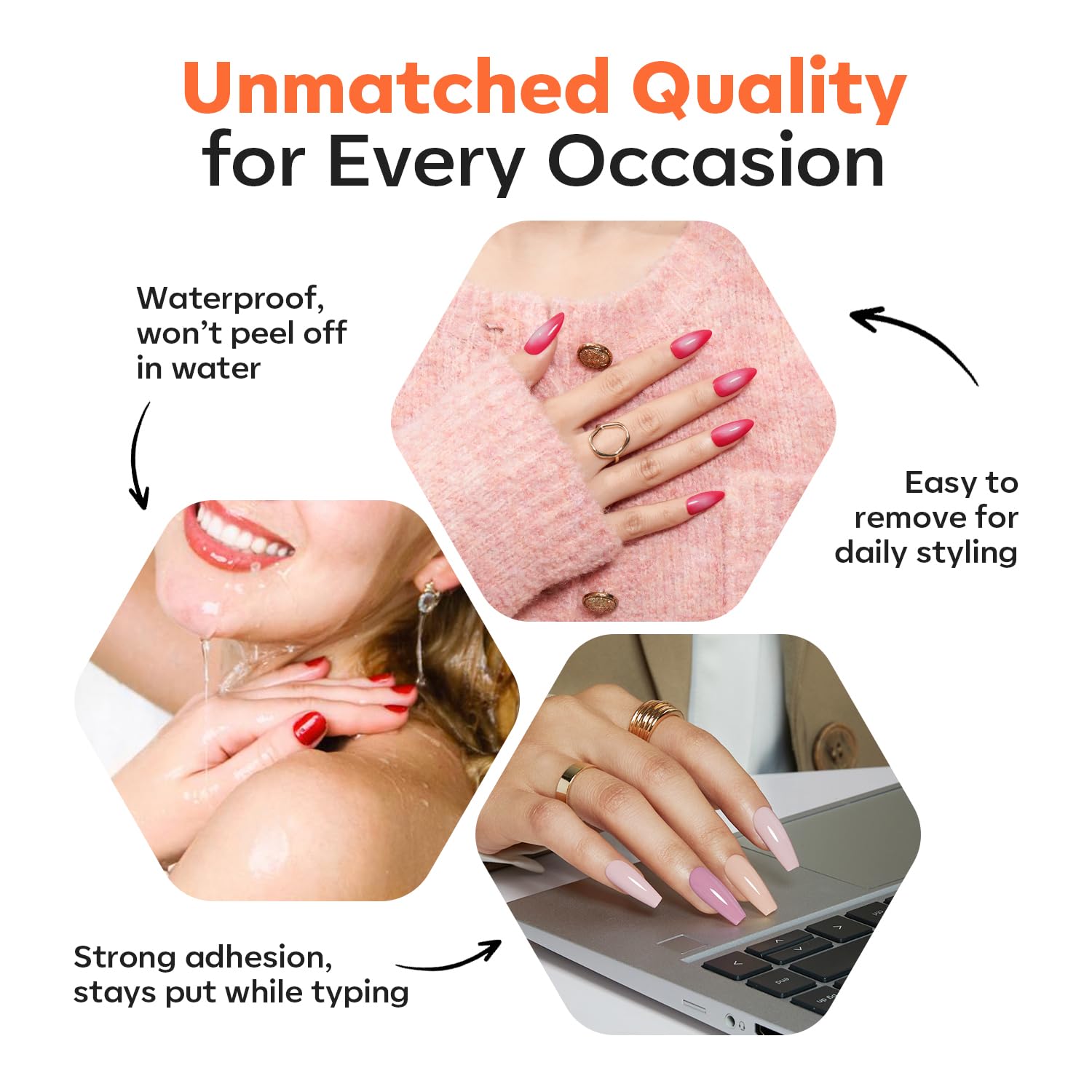 modelones Nail Adhesive Tabs 240pcs - UV Jelly Nail Glue Stickers for Press on Waterproof Breathable Double Sided Sticky Tabs Need Curing 10 Sheet 12 Sizes-Velvo Beauty