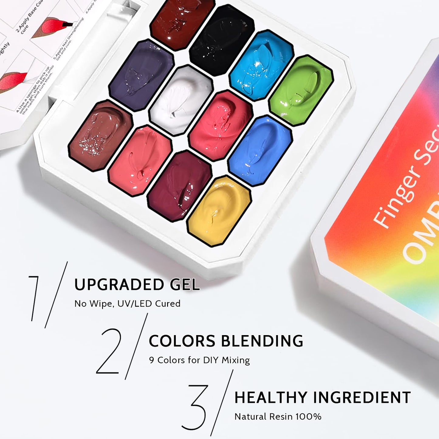 Sponge Pat Paint Nail Gel, Ombre Nails Gradient Gel Nail Blush Blooming Aura Nails Drawing Stripper Floral Painting DIY Nail Art, No Wipe, UV/LED Curing (12 Colors D)-Velvo Beauty