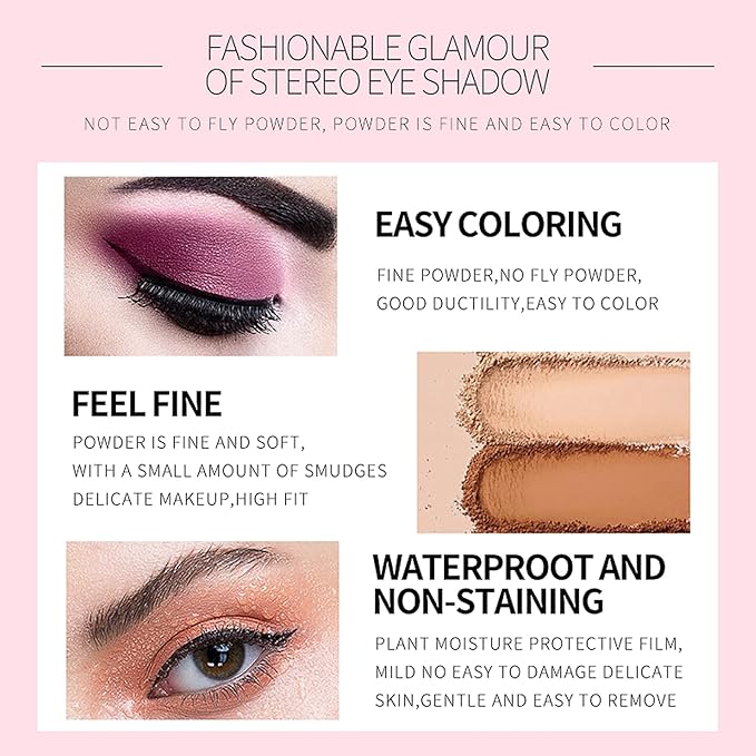 All In One Makeup Gift Kit Portable Contour Palette including 36 Eyeshadow Palette, Lip Gloss, Glitter Cream, Concealer, Blusher, Bronzer, Highlight and Contour - Teen Girl Gifts Trendy Stuff-Velvo Beauty