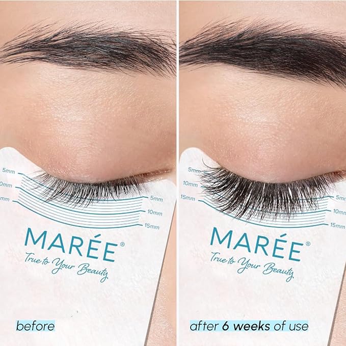 MAREE Eyelash Serum To Grow Lashes & Brows - Eye Lash Serum for Eyelash Growth Without Prostaglandin - Rapid Enhancing Lash Growth Eyebrow Boost Oil - Sérum De Pestañas Suero Para Pestañas Crecimiento-Velvo Beauty