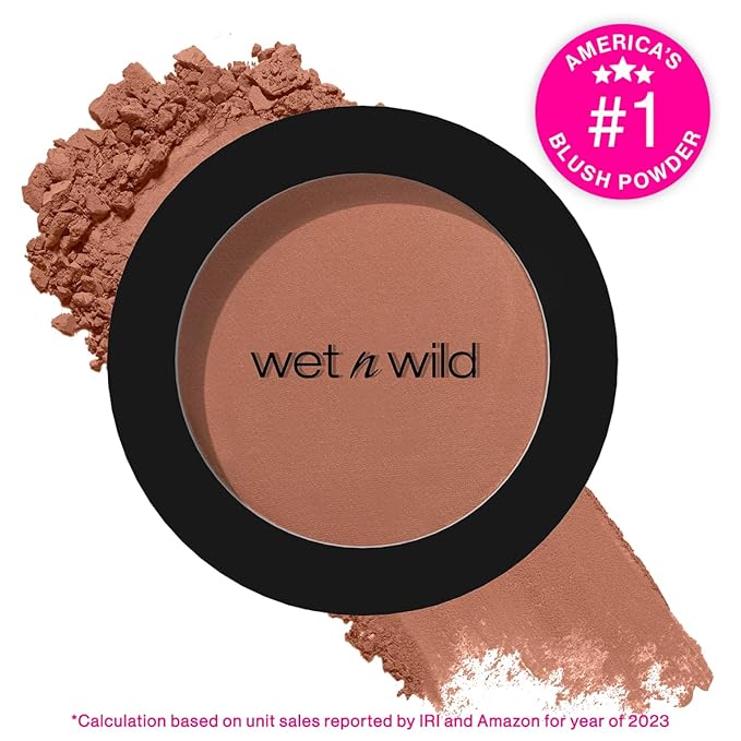 wet n wild Color Icon Blush, Effortless Glow & Seamless Blend infused with Luxuriously Smooth Jojoba Oil, Sheer Finish with a Matte Natural Glow, Cruelty-Free & Vegan - Naked Brown-Velvo Beauty