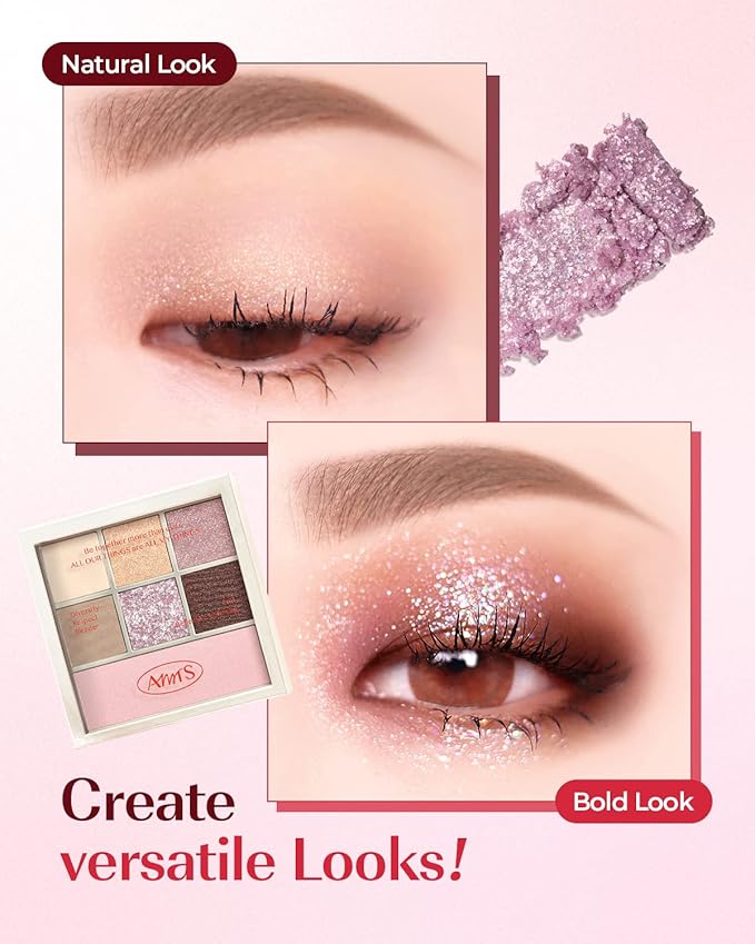 AMTS Eyeshadow Off Sienna & Misty Lavender Palettes Set, Valentine's gifts for teen girls, women | Matte Shimmer Metallic, Long Lasting-Velvo Beauty