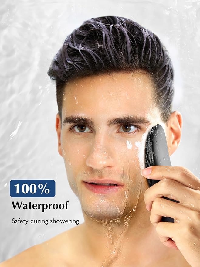 COSLUS Face Scrubber Facial Cleansing Brush: Silicone Portable Waterproof Rechargeable Face Wash Brush, 4 Cleansing Modes, Electric Face Exfoliator for Men Women Cleaning, Exfoliating, Massaging-Velvo Beauty